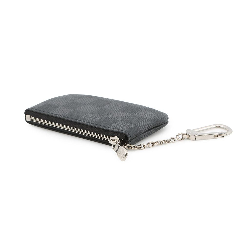 Louis Vuitton Coin Case Damier Graphite Pochette Cles Black — view 2