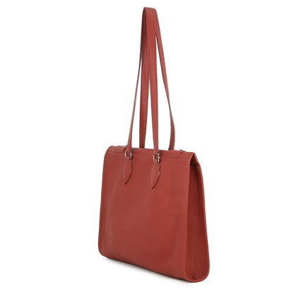 Hermes Tote Cabas 35 Rouge Grena Silver Togo — view 2