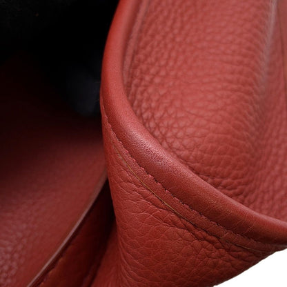 Hermes Tote Cabas 35 Rouge Grena Silver Togo — view 7