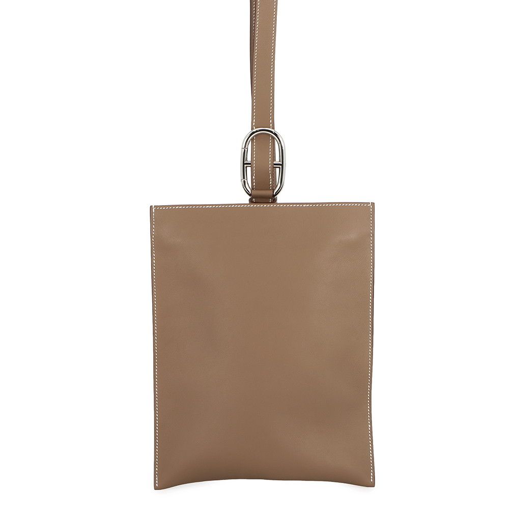Hermes Belt Bag Portefeuille Pochien Plus Etoupe Silver Swift