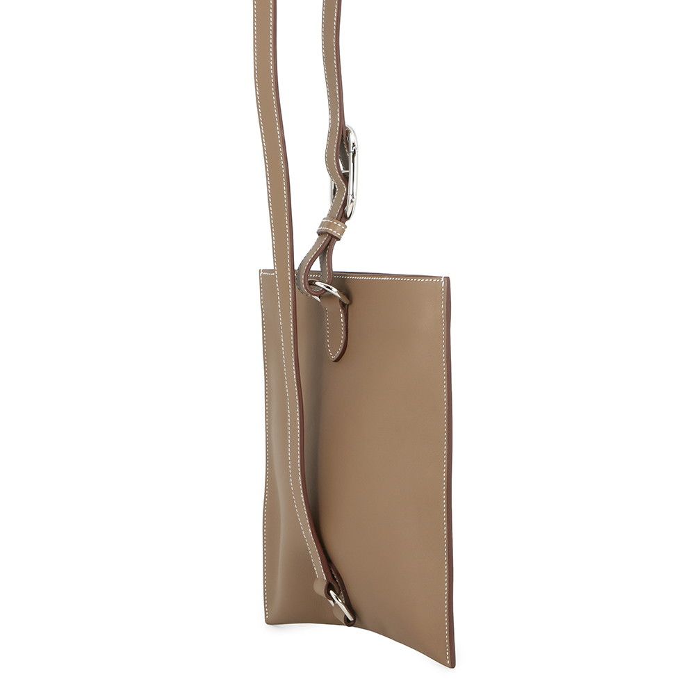 Hermes Belt Bag Portefeuille Pochien Plus Etoupe Silver Swift — view 2