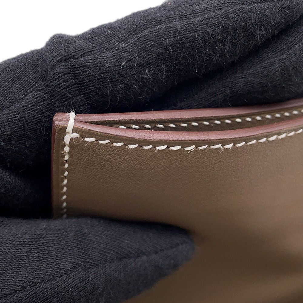 Hermes Belt Bag Portefeuille Pochien Plus Etoupe Silver Swift — view 7