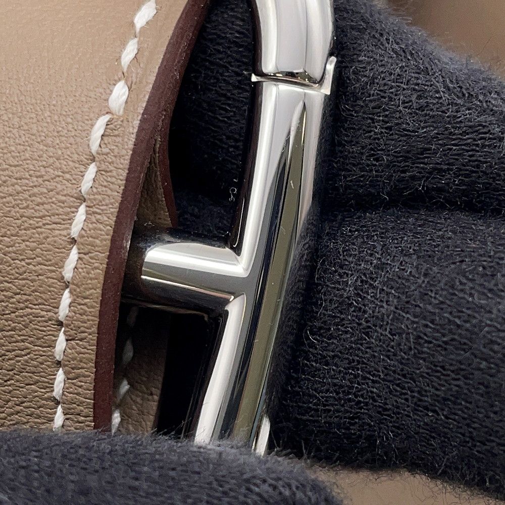 Hermes Belt Bag Portefeuille Pochien Plus Etoupe Silver Swift — view 9