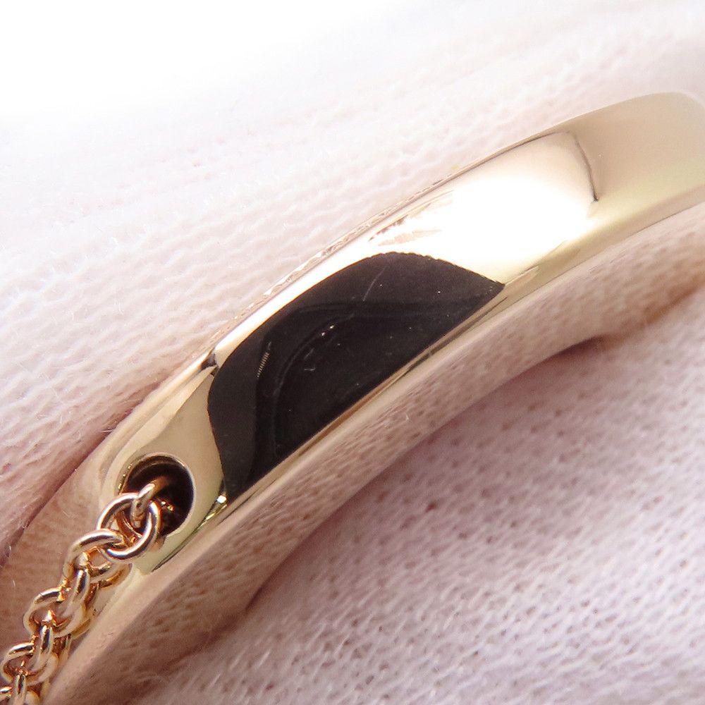 Tiffany & Co Necklace Atlas Closed Circle Diamond Total 18k Pink Gold Pendant — view 6