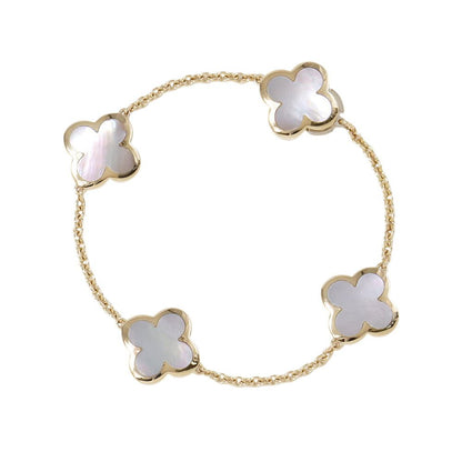 Van Cleef & Arpels Bracelet Pure Alhambra 4 Motifs Mother of Pearl 18k Yellow