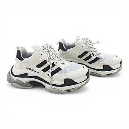 Balenciaga Adidas Originals Triple S 'white Sneakers — view 3