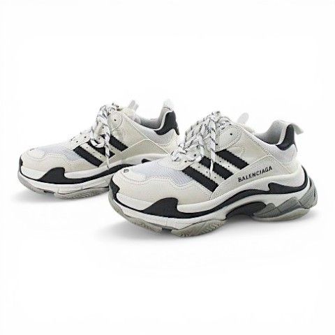Balenciaga Adidas Originals Triple S 'white Sneakers — view 2