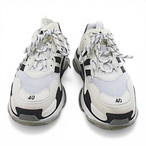 Balenciaga Adidas Originals Triple S 'white Sneakers — view 4