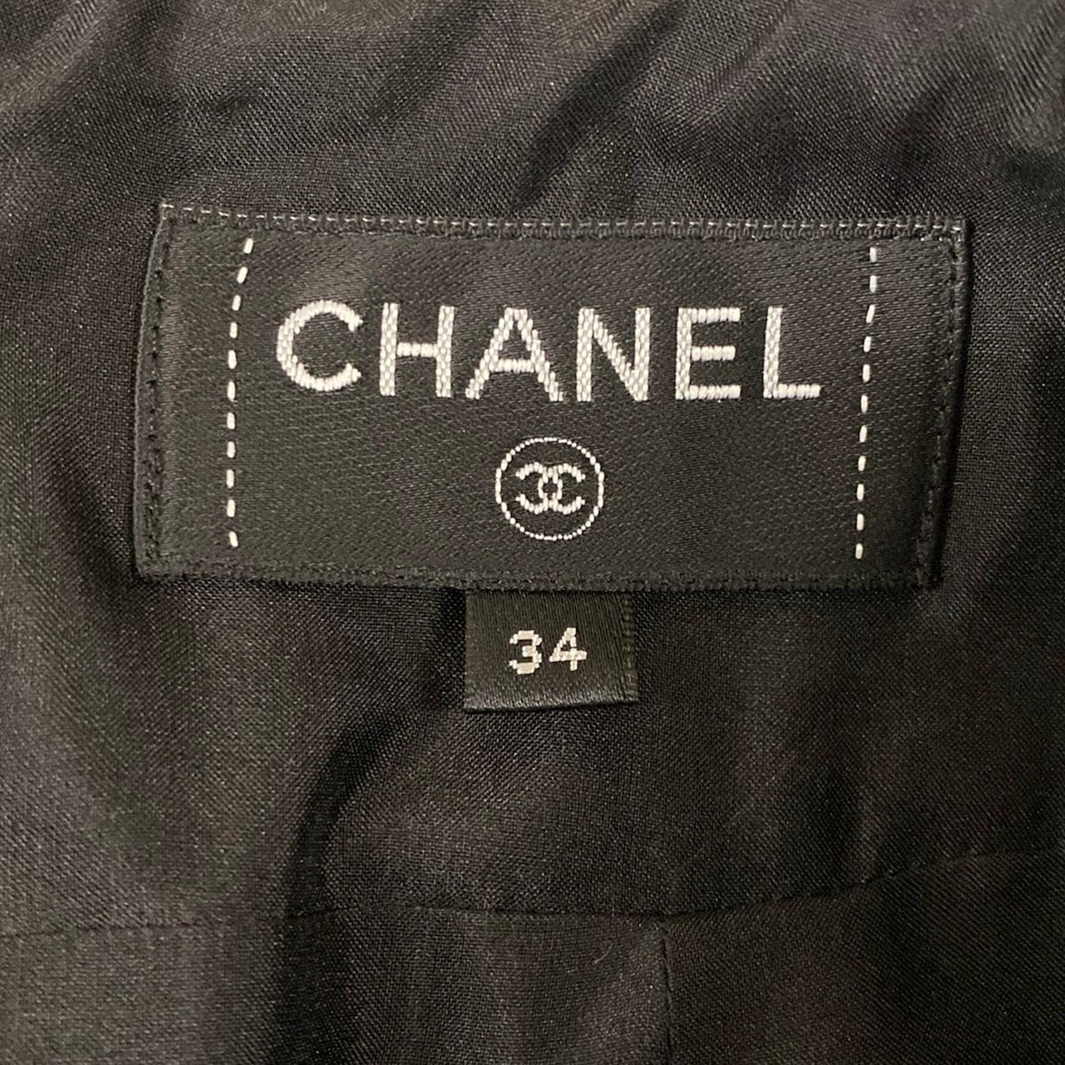 Chanel Long Skirt 34 S Black Pink Multi Plaid Wool — view 3