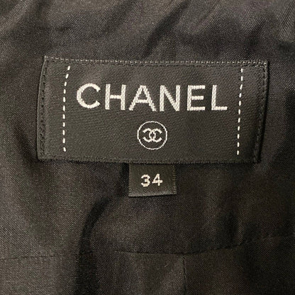 Chanel Long Skirt 34 S Black Pink Multi Plaid Wool — view 3