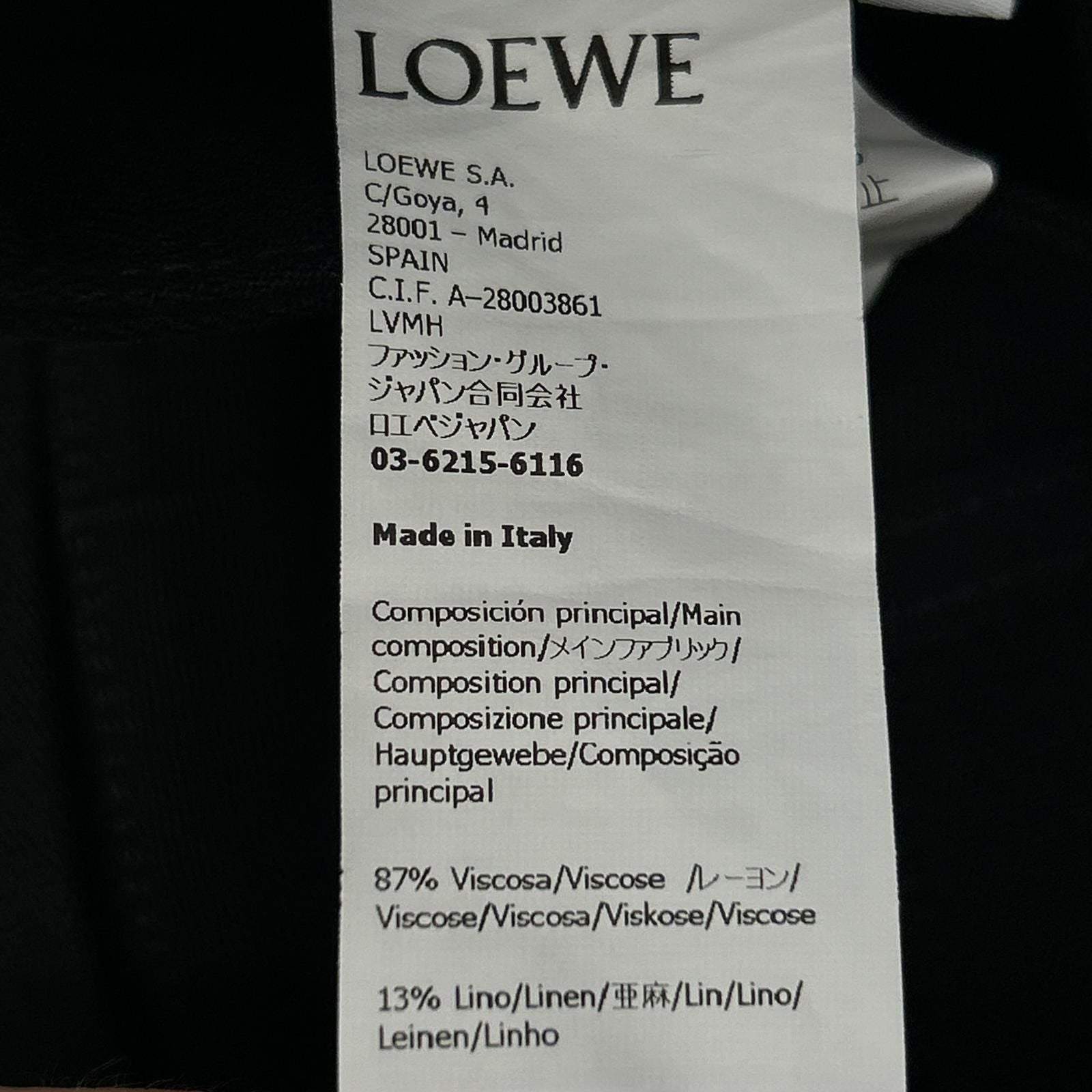 Loewe Paula's Ibiza Black Linen Blend Pants 38 — view 5