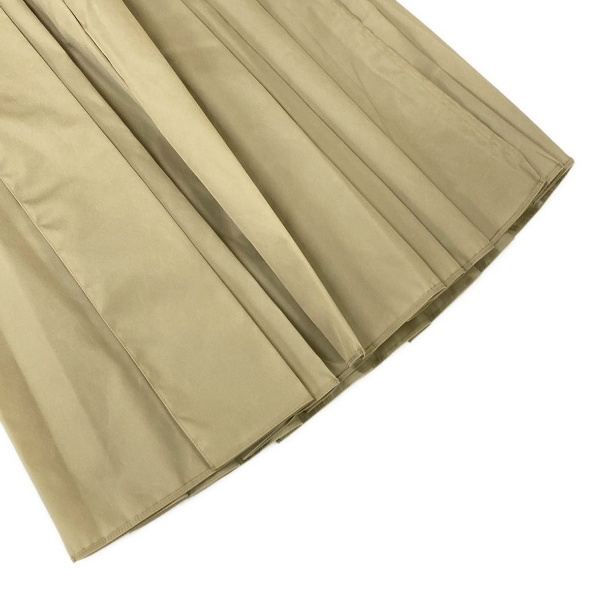 Prada Skirt 36 S Beige Triangle Logo Pleats — view 7
