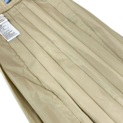 Prada Skirt 36 S Beige Triangle Logo Pleats — view 8