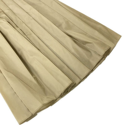 Prada Skirt 36 S Beige Triangle Logo Pleats — view 6