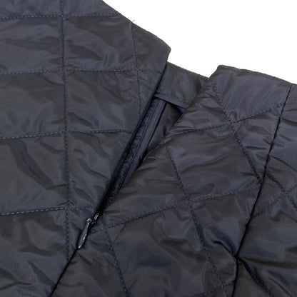 Prada Mini Skirt 36 S Dark Navy Dark Brown Triangle Logo Quilted — view 9