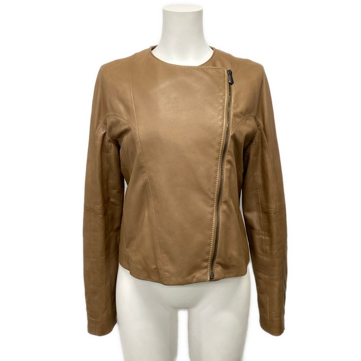 Bottega Veneta Riders Jacket 38 S Brown Long Sleeve Leather