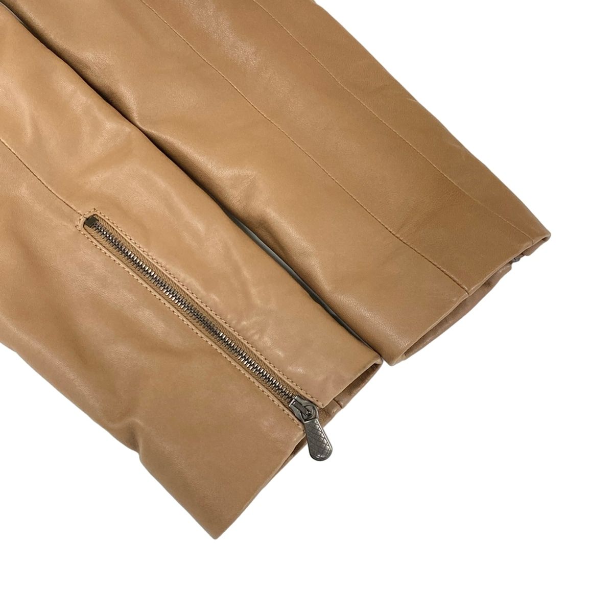 Bottega Veneta Riders Jacket 38 S Brown Long Sleeve Leather — view 6