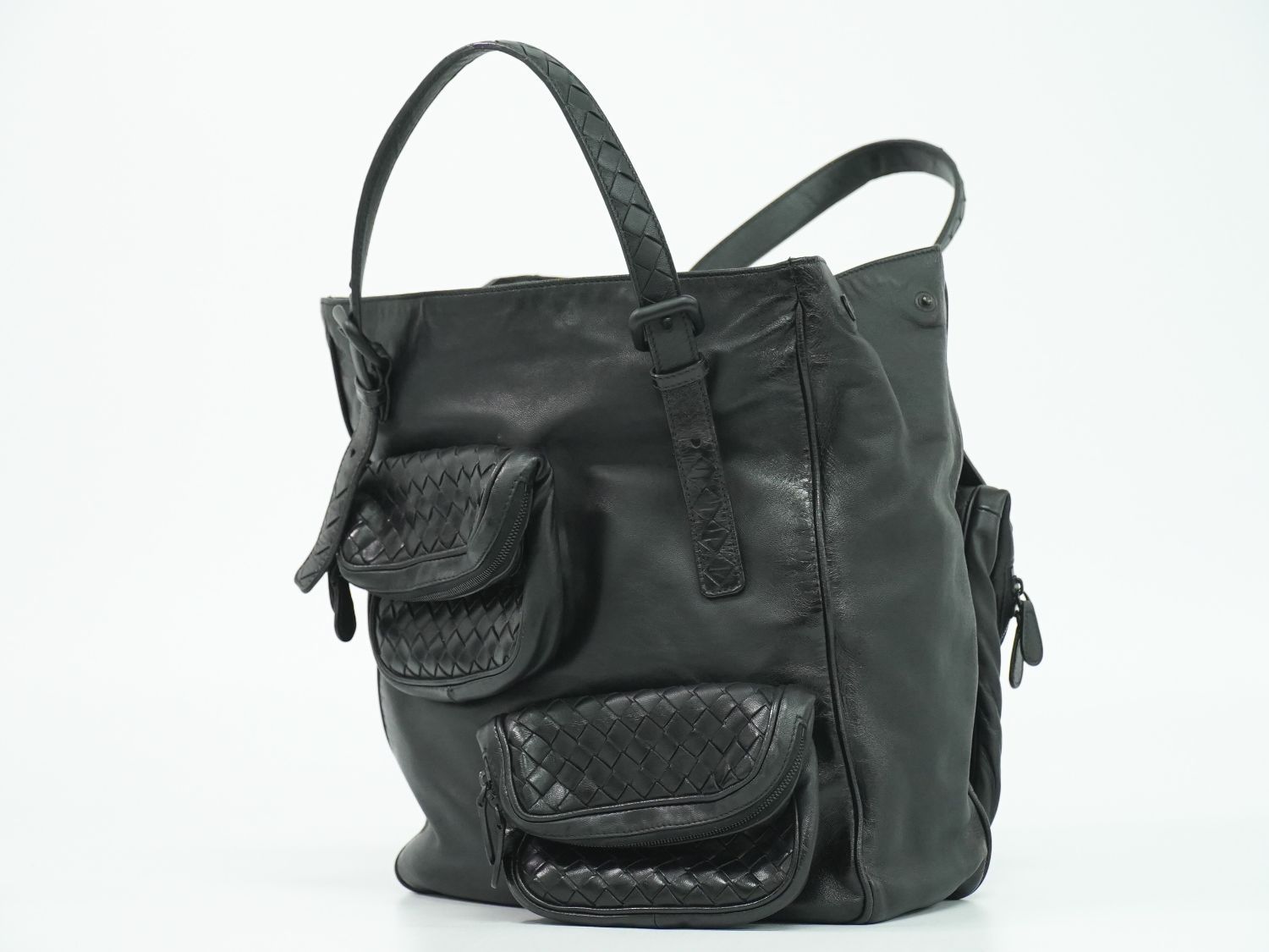 Bottega Veneta Intrecciato Tote Leather Black — view 2