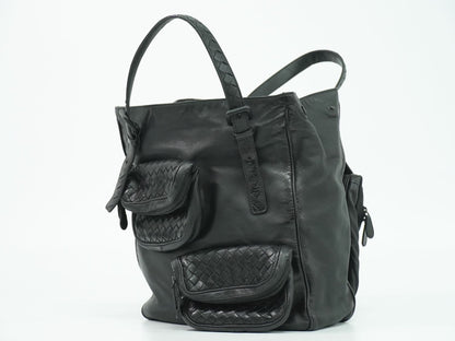 Bottega Veneta Intrecciato Tote Leather Black — view 2