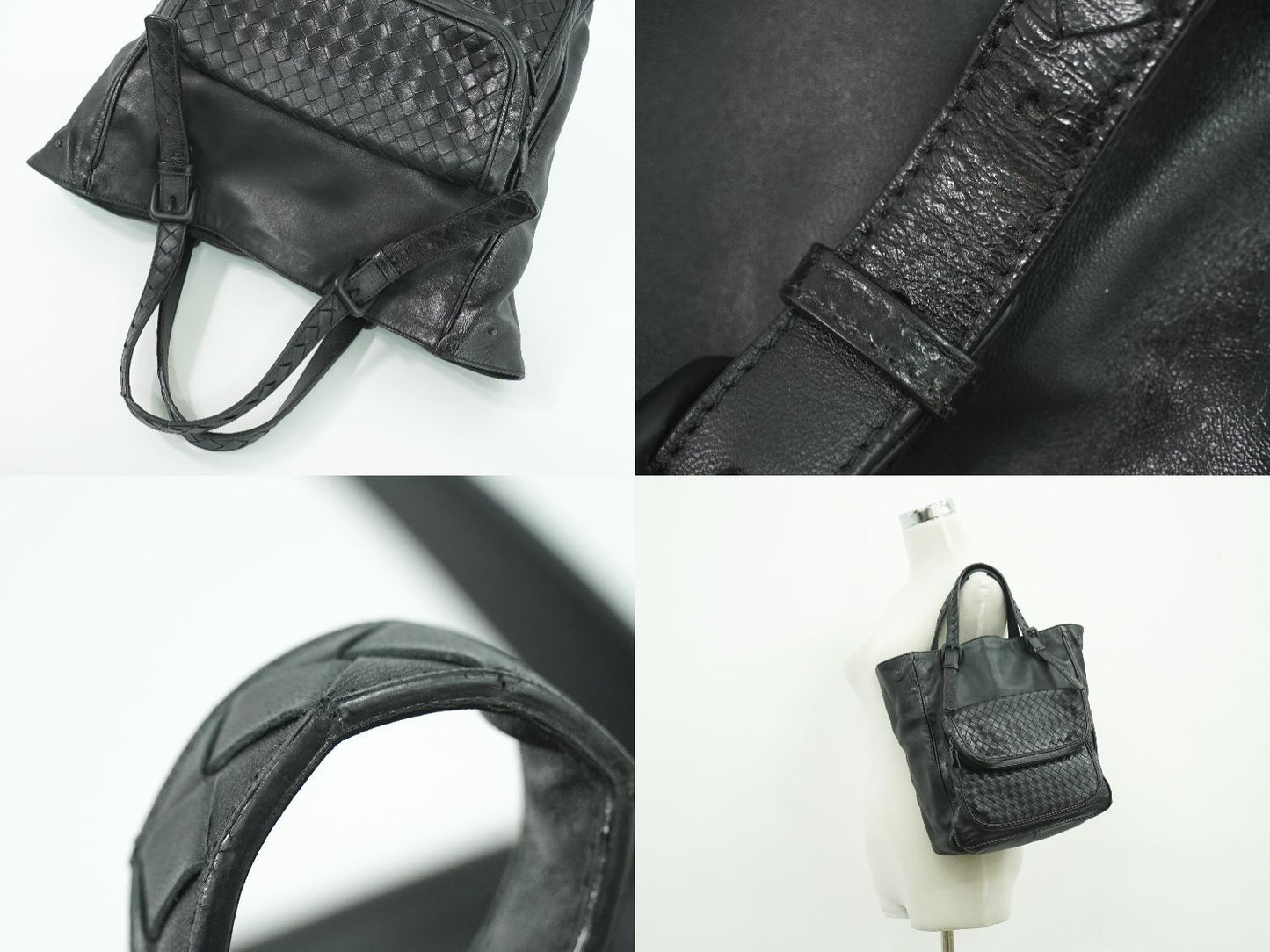 Bottega Veneta Intrecciato Tote Leather Black — view 6