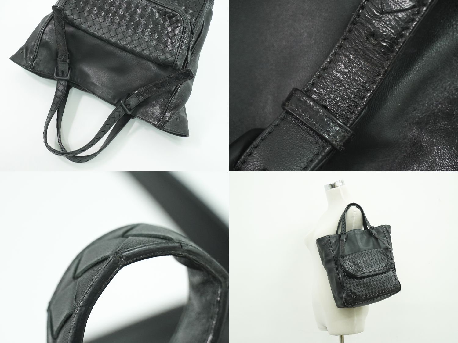 Bottega Veneta Intrecciato Tote Leather Black — view 6