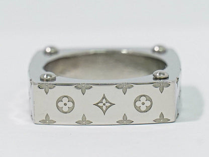 Louis Vuitton LV Ring Monogram Gold M Metal Silver — view 4