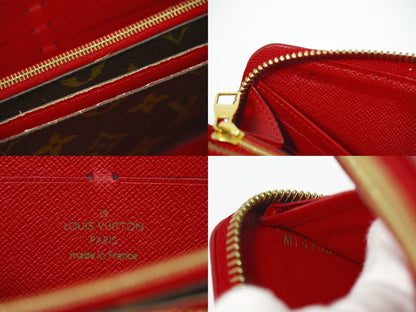 Louis Vuitton LV Zippy Wallet Retiro Monogram Zip Around Brown Red — view 9