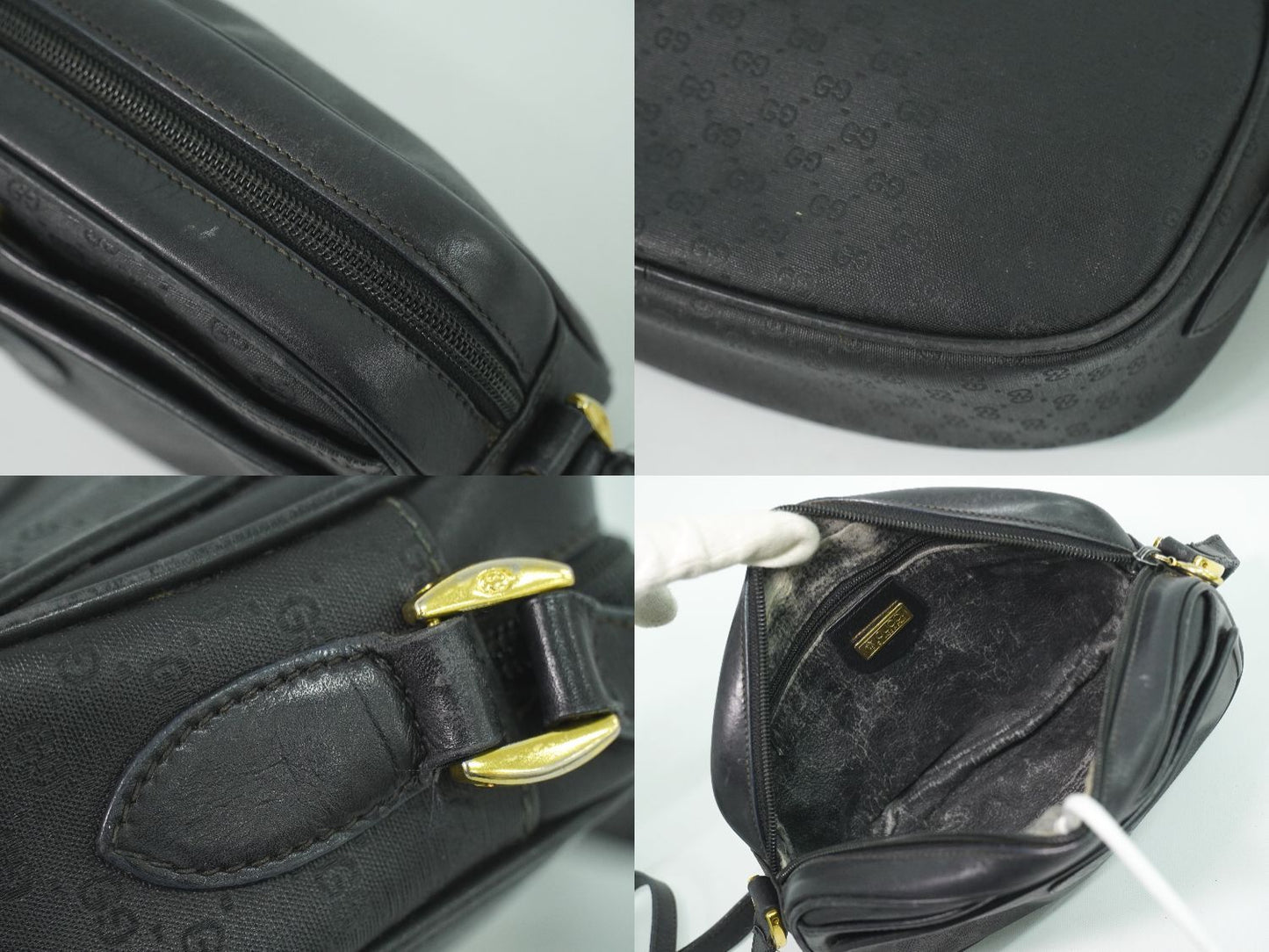 Gucci Micro GG Shoulder Bag Pochette Black — view 8