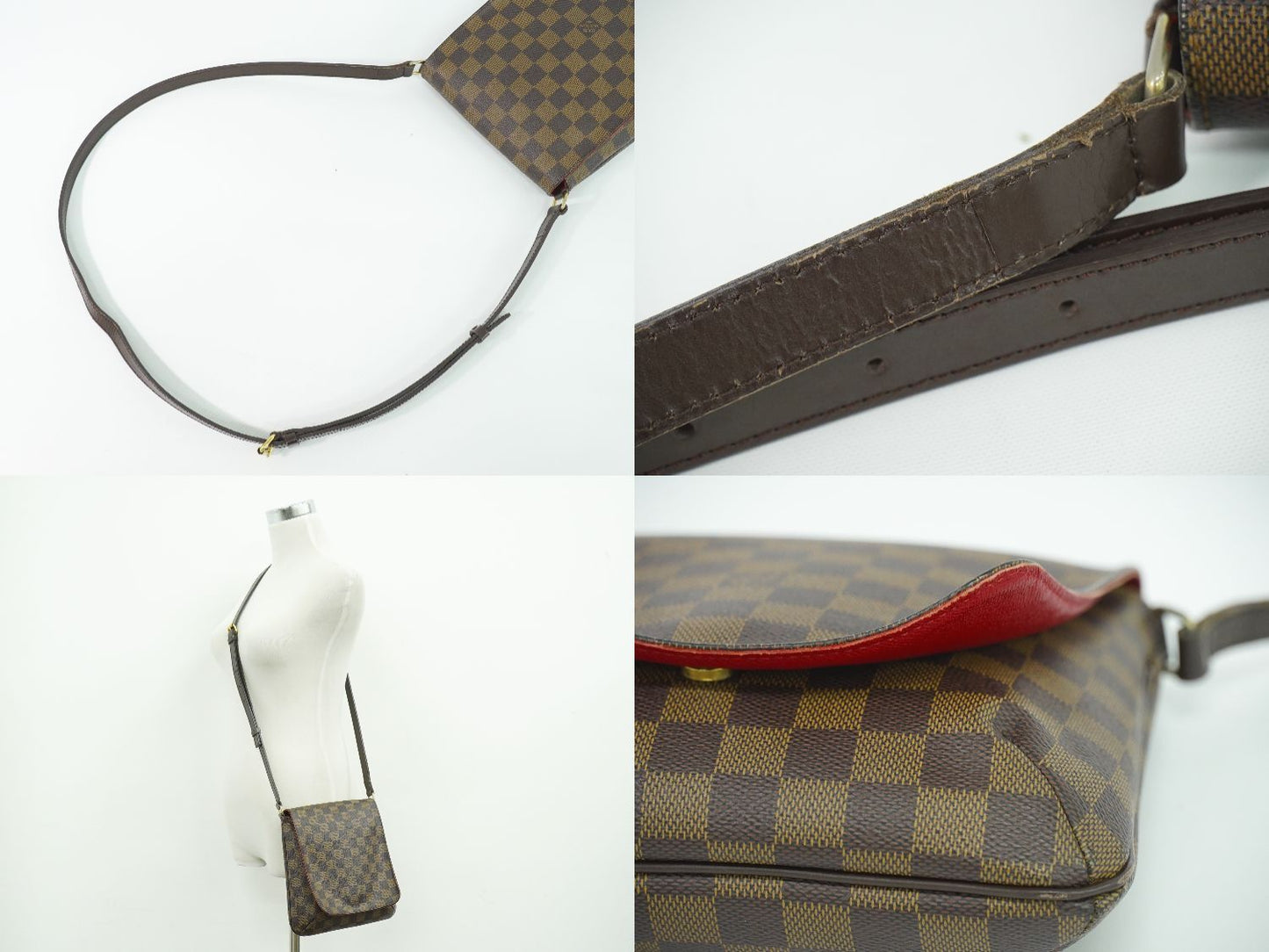Louis Vuitton LV Musette Salsa Long Damier Ebene Shoulder Bag Pochette Brown — view 6