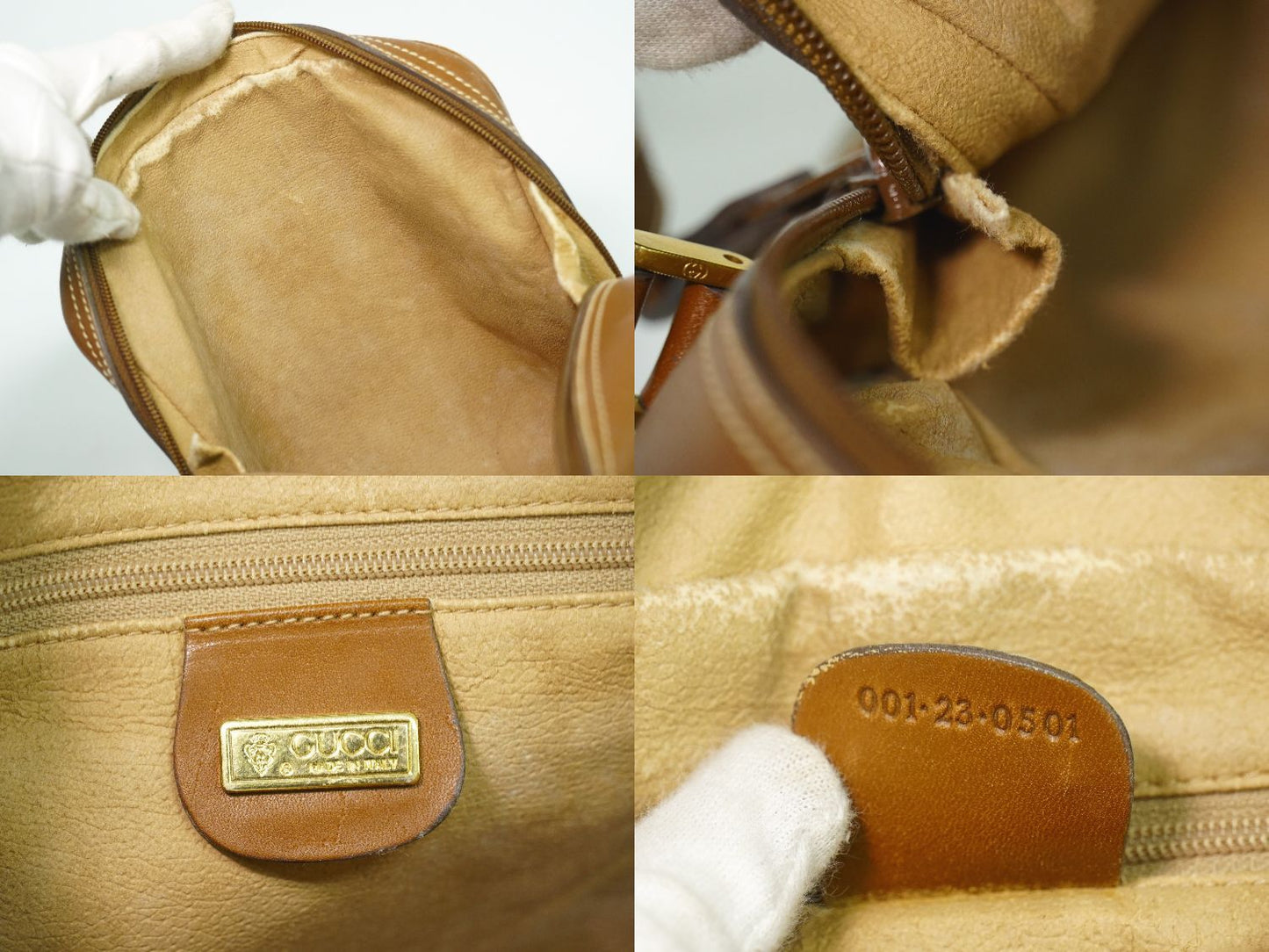 Gucci GG Supreme Shoulder Bag Pochette Brown — view 9