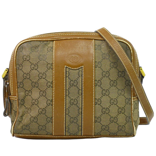 Gucci GG Supreme Shoulder Bag Pochette Brown