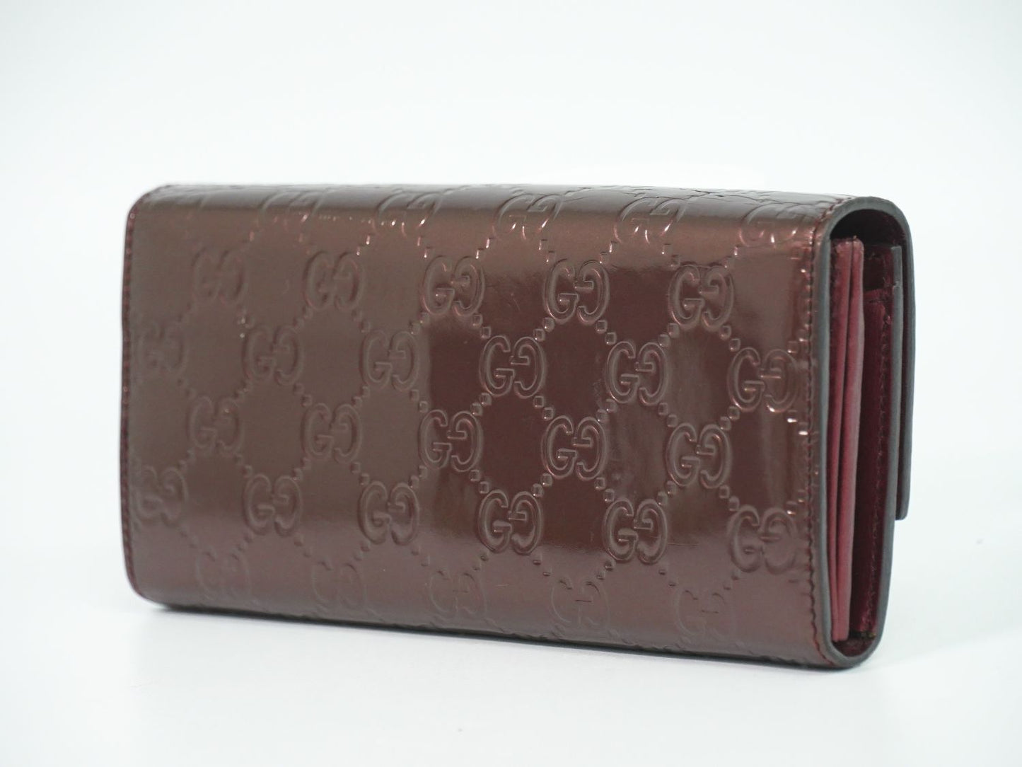 Gucci Brea Heart Guccissima Leather Wallet Metallic Purple — view 2