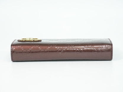 Gucci Brea Heart Guccissima Leather Wallet Metallic Purple — view 5
