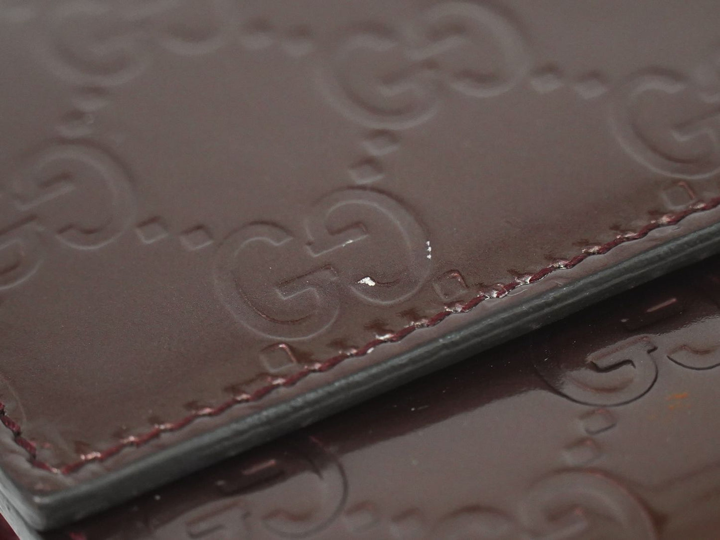 Gucci Brea Heart Guccissima Leather Wallet Metallic Purple — view 6