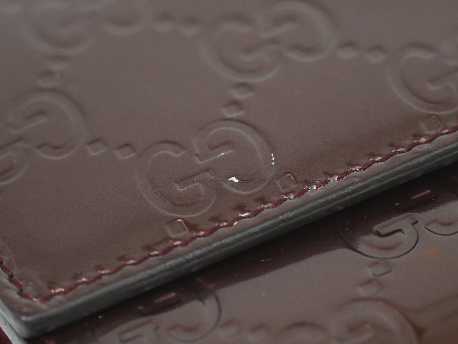 Gucci Brea Heart Guccissima Leather Wallet Metallic Purple — view 6