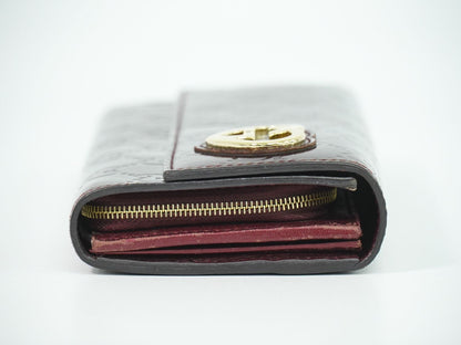 Gucci Brea Heart Guccissima Leather Wallet Metallic Purple — view 4
