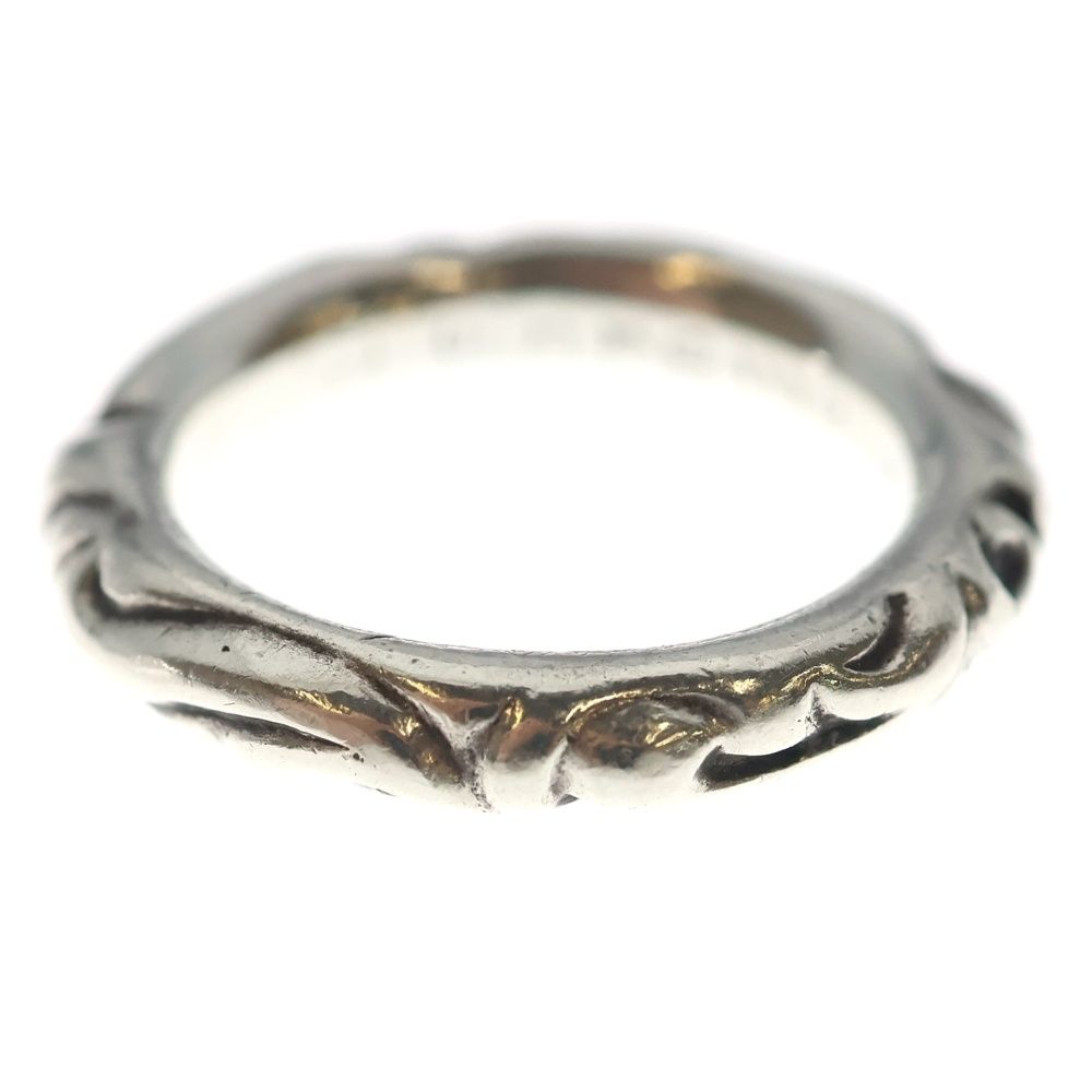Chrome Hearts Scrl Band Scroll Ring Silver — view 4