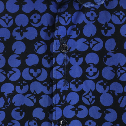 Louis Vuitton Perforated Monogram Long Sleeve Shirt Ors Blue — view 3