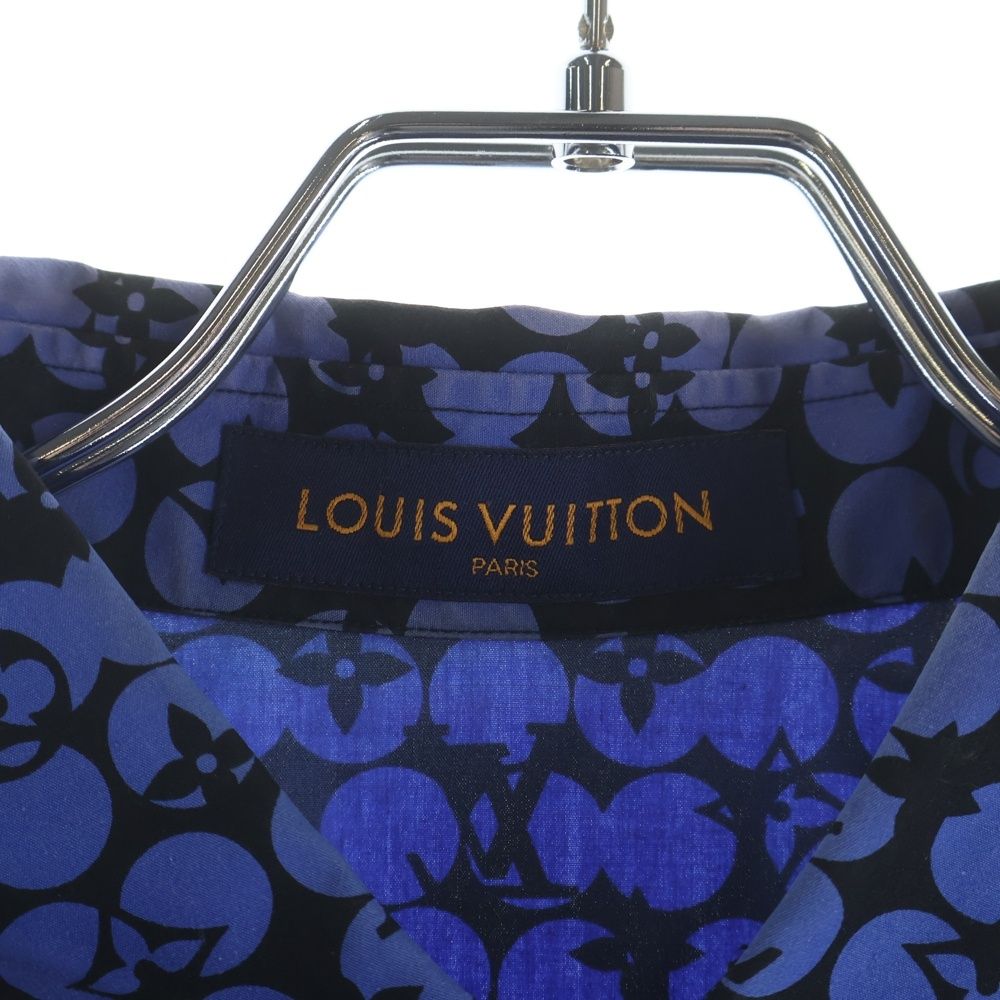 Louis Vuitton Perforated Monogram Long Sleeve Shirt Ors Blue — view 6
