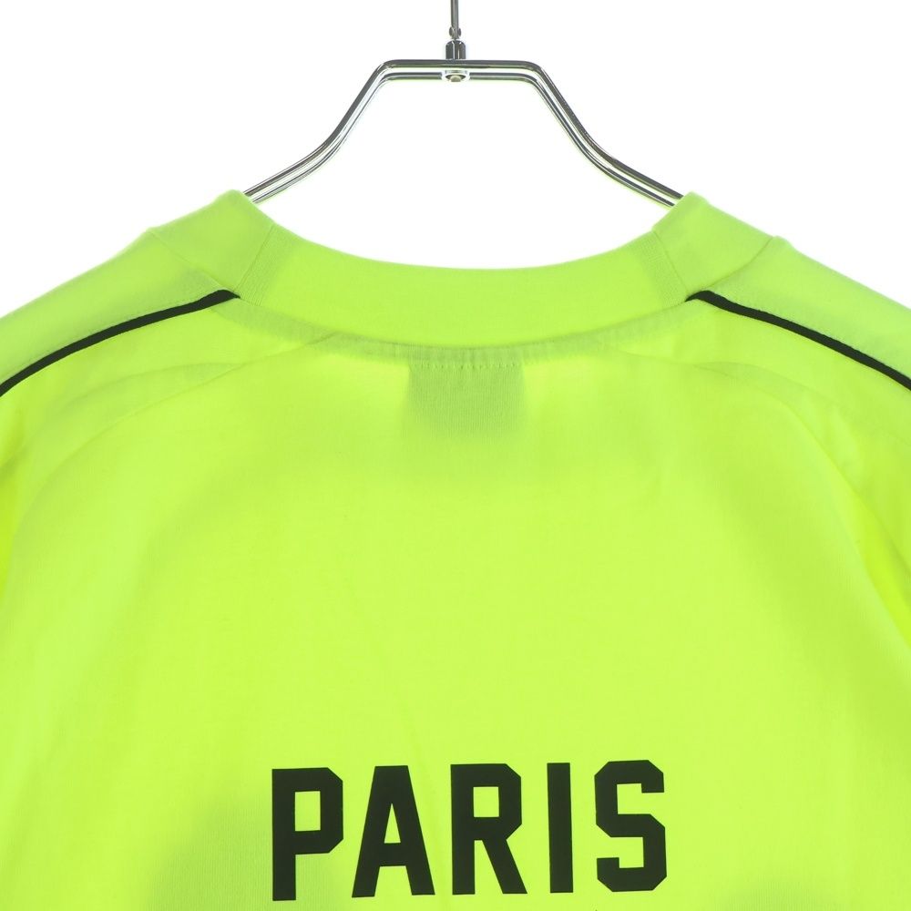 Balenciaga Paris Soccer Technical Jersey Short Sleeve T-Shirt Yellow — view 4