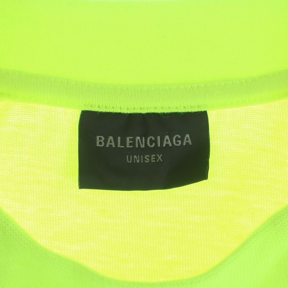 Balenciaga Paris Soccer Technical Jersey Short Sleeve T-Shirt Yellow — view 6