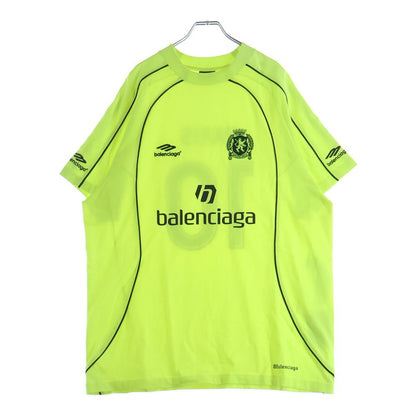 Balenciaga Paris Soccer Technical Jersey Short Sleeve T-Shirt Yellow