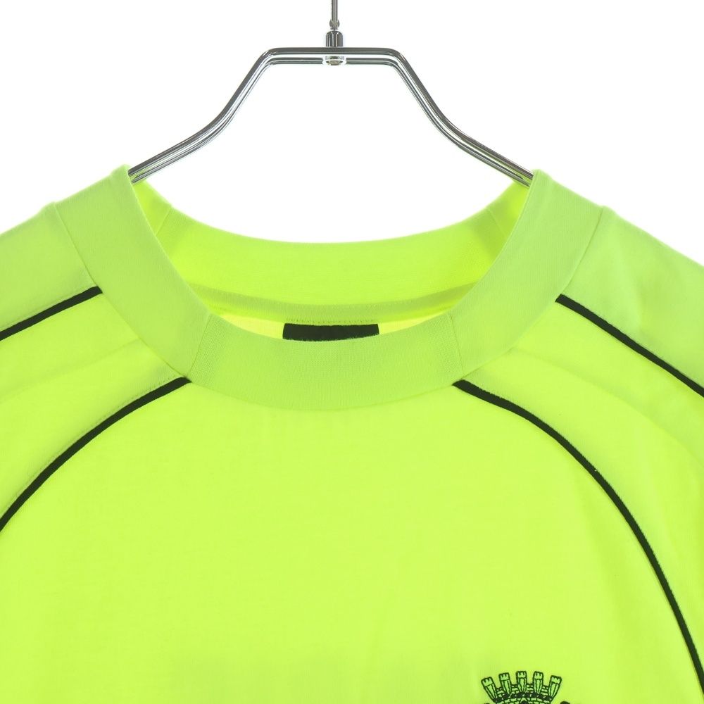 Balenciaga Paris Soccer Technical Jersey Short Sleeve T-Shirt Yellow — view 3