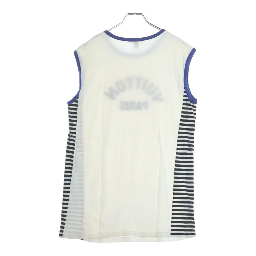 Louis Vuitton Front Logo Embroidery Sleeveless Basketball Shirt Long Dress White — view 2