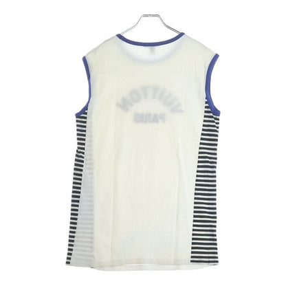 Louis Vuitton Front Logo Embroidery Sleeveless Basketball Shirt Long Dress White — view 2