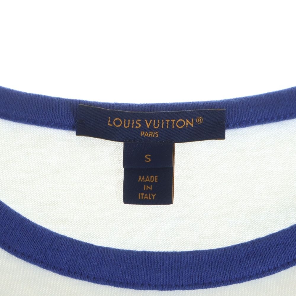 Louis Vuitton Front Logo Embroidery Sleeveless Basketball Shirt Long Dress White — view 7