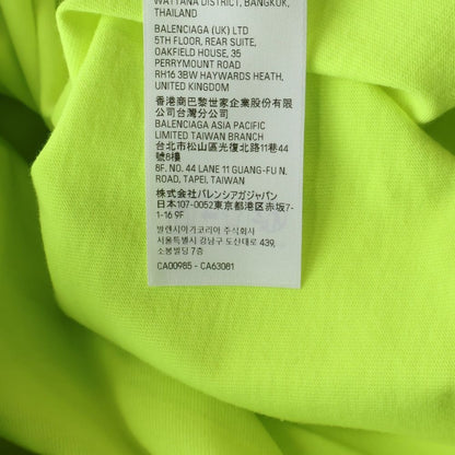 Balenciaga Paris Soccer Technical Jersey Short Sleeve T-Shirt Yellow — view 8