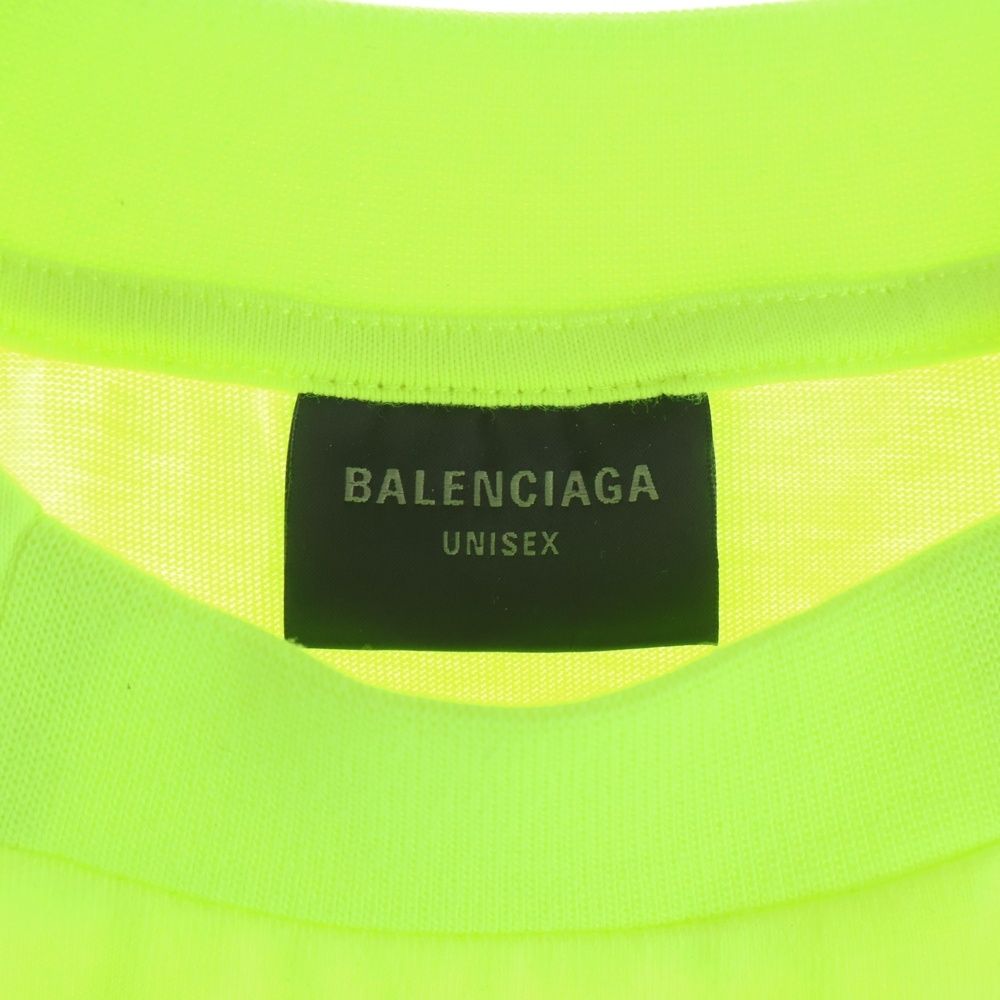 Balenciaga Paris Soccer Technical Jersey Short Sleeve T-Shirt Yellow — view 6