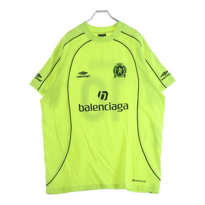 Balenciaga Paris Soccer Technical Jersey Short Sleeve T-Shirt Yellow