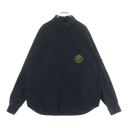 Balenciaga Quest Large Fit Shirts Oversize Front Logo Embroidery Long Sleeve